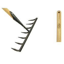 Schwerer geschmiedeter Harke, 7 Zinken