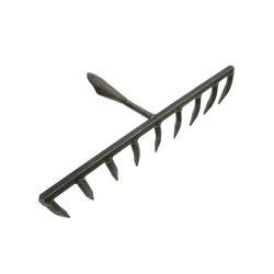 Schwerer geschmiedeter Harke, 9 Zinken