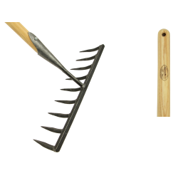 Schwerer geschmiedeter Harke, 9 Zinken