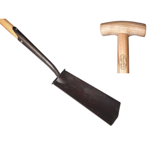 Englischer Pflanzspaten, 130 mm Blatt, mit Tritt