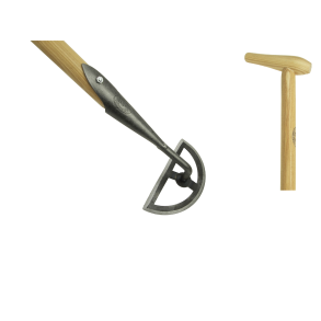 Halbmond Schaufeleisen, 16 cm Blatt, P-Griff, mit langem Stiel