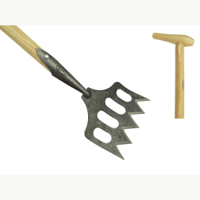 Spork Schaufeleisen, breites Blatt, P-Griff, mit langem Stiel