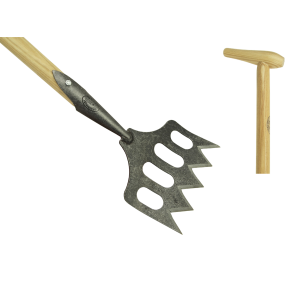 Spork Schaufeleisen, breites Blatt, P-Griff, mit langem Stiel