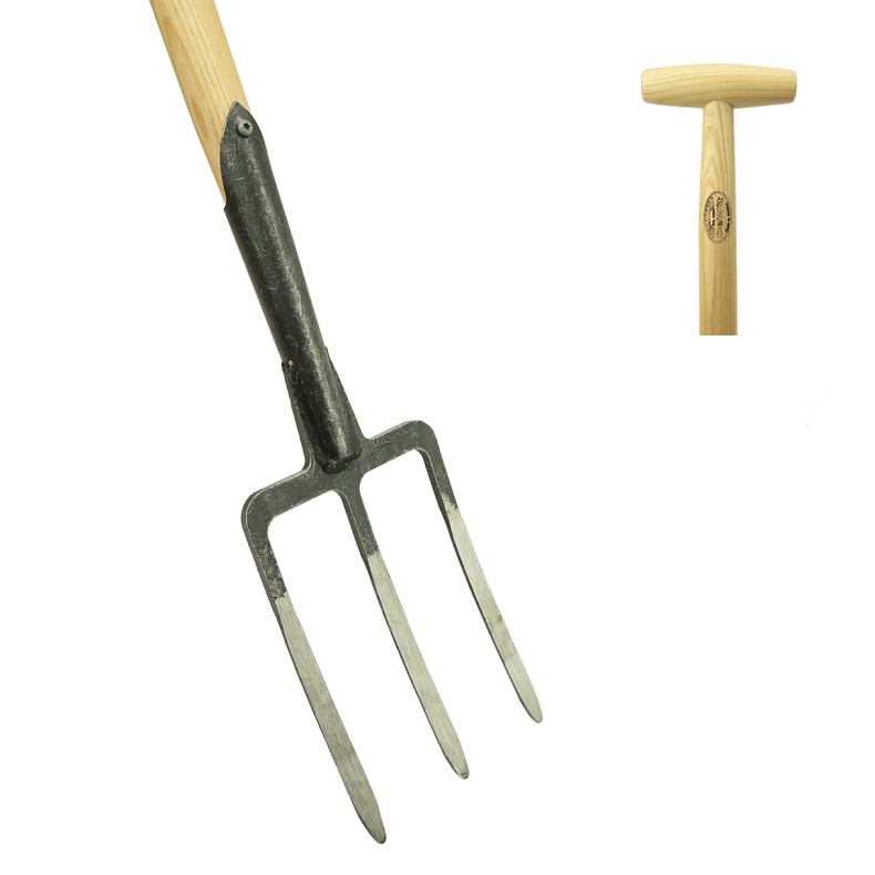 DeWit� Grabenforke mit 3 Zinken &ndash; robustes Profi-Werkzeug